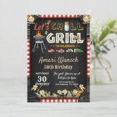 BBQ Anniversaire Fête Invitation (Debout devant)