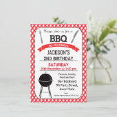 BBQ Anniversaire Fête Invitation (Debout devant)