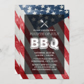 BBQ Annual Juli 4th Party Kaart (Voorkant / Achterkant)