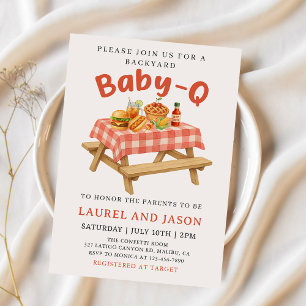 BBQ Baby-Q Achtertuin Geboorte Uitnodiging