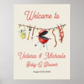 BBQ Baby-Q Baby shower cloison Poster (Devant)