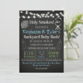 BBQ BaBy-Q Baby shower Invitation et carte de livr (Debout devant)