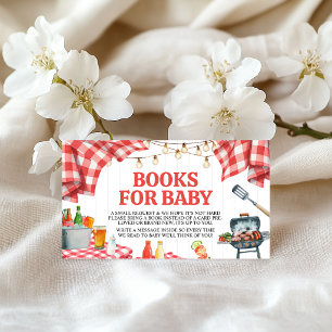 BBQ Baby Shower Boekverzoek Insteekkaart Informatiekaartje
