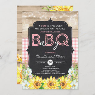 BBQ Baby shower Invitation bébé Q Couples Douche