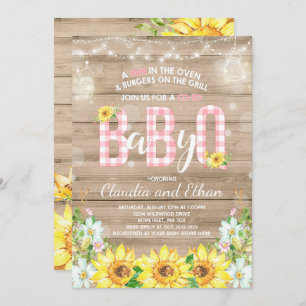 BBQ Baby shower Invitation Bébé Q Couples Douche