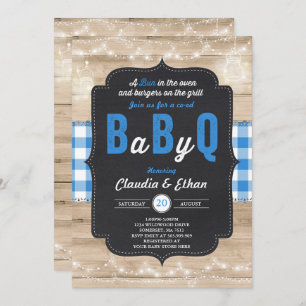 BBQ Baby shower Invitation Bébé Q Couples Douche