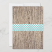 BBQ Baby shower Invitation bébé Q Jardin Aqua (Dos)