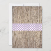 BBQ Baby shower Invitation Bébé Q Jardin Purple (Dos)