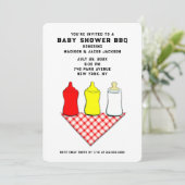 BBQ-Baby shower Kaart (Staand voorkant)