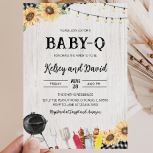 BBQ Baby Shower Kaart