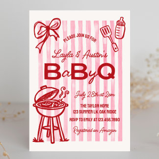 BBQ Baby Shower Koppel Baby Q Kaart