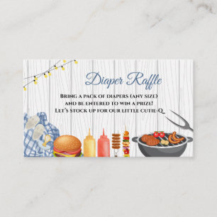 BBQ Baby Shower Luier Raffle Informatiekaartje