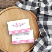 BBQ Baby shower Luier Raffle Roze Plaid Informatiekaartje