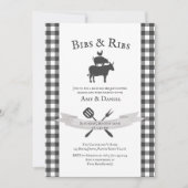 BBQ Baby shower Rustic  Grey Pset Kaart (Voorkant)