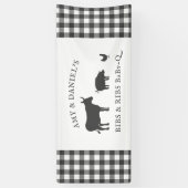 BBQ Baby shower Rustic  Grey Pset Spandoek (Verticaal)