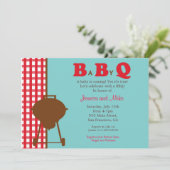 BBQ Baby shower Uitnodiging (Staand voorkant)