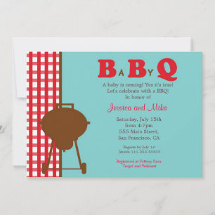 BBQ Baby shower Uitnodiging