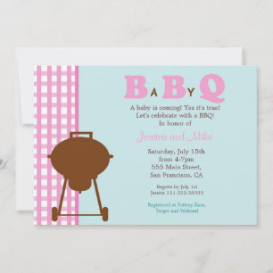 BBQ Baby shower Uitnodiging