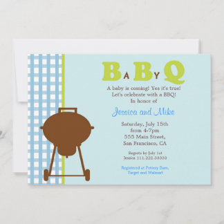 BBQ Baby shower Uitnodiging
