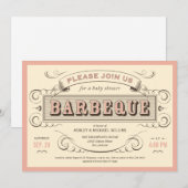  BBQ Baby Shower-uitnodigingen Kaart (Voorkant / Achterkant)