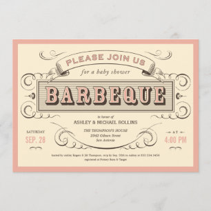  BBQ Baby Shower-uitnodigingen Kaart