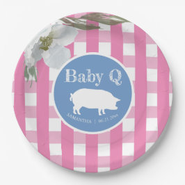 BBQ Baby shower Waterverf Vloerpapier Bord