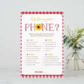 BBQ-babyfeest-spellen Bingo, telefoonspeletjes (Staand voorkant)