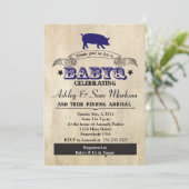 BBQ BABYQ Barbecue Blue Boy Kaart (Staand voorkant)