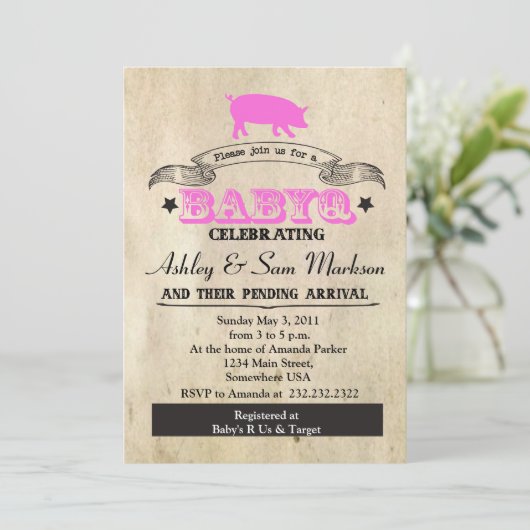 BBQ BABYQ Barbecue ROZE Kaart (Staand voorkant)