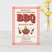 BBQ Back Yard Birthday Invitation Card (Fleur jaune)