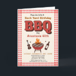 BBQ Back Yard Birthday Invitation Card<br><div class="desc">Amusez-vous à l'invitation de votre BBQ Country Back Yard Birthday Party. 
Personnalisez-le.</div>