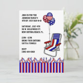 BBQ, Bar-B-Q, Invitation de 4 juillet fête ! (Debout devant)