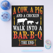 BBQ | Barbecue Bbq grapjas Cadeau Grill Master Che Flyer (Enkel)