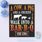 BBQ | Barbecue Bbq Joke Gift Grill Master Chef Flyer (Enkel)