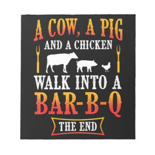 BBQ Barbecue Bbq Joke Gift Grill Master Chef Notitieblok