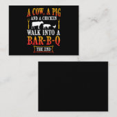 BBQ | Barbecue Bbq Joke Gift Grill Master Chef Visitekaartje (Voorkant / Achterkant)