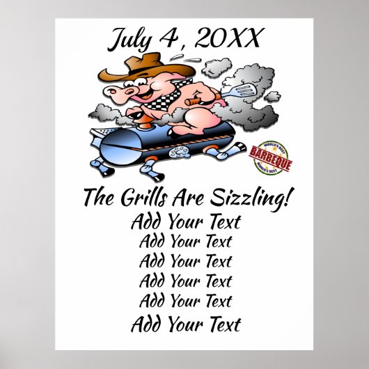 BBQ Barbecue Event / Cookoff Poster (Voorkant)
