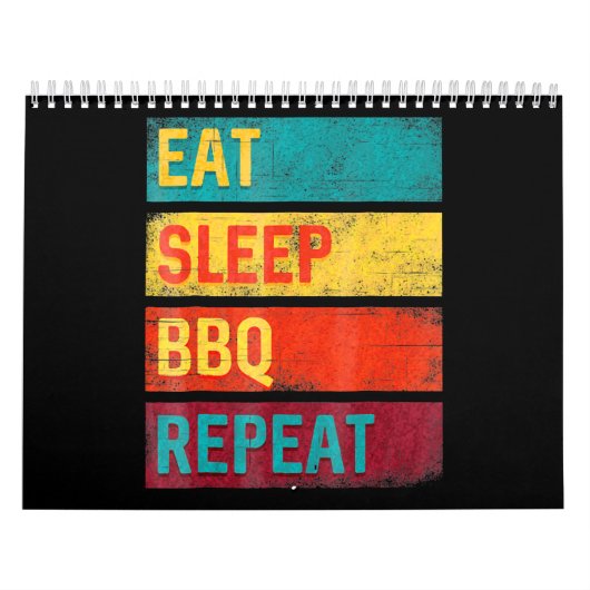 BBQ | Barbecue Grilling Gift eet slaap BBQ Kalender (Hoes)