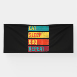 BBQ Barbecue Grilling Gift eet slaap BBQ Spandoek