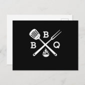 BBQ Barbecue Party: Grill Time Briefkaart (Voorkant / Achterkant)
