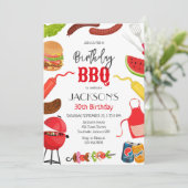 BBQ Barbeque Grill Achtertuin Verjaardagsfeestje  Kaart (Staand voorkant)