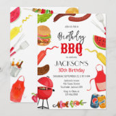 BBQ Barbeque Grill Achtertuin Verjaardagsfeestje  Kaart (Voorkant / Achterkant)