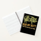 BBQ | BBQ Grill pig Funny Pork ID roke die roest Notitieboek (Binnen)