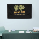 BBQ | BBQ Grill pig Funny Pork ID roke die roest Spandoek (Beurs)
