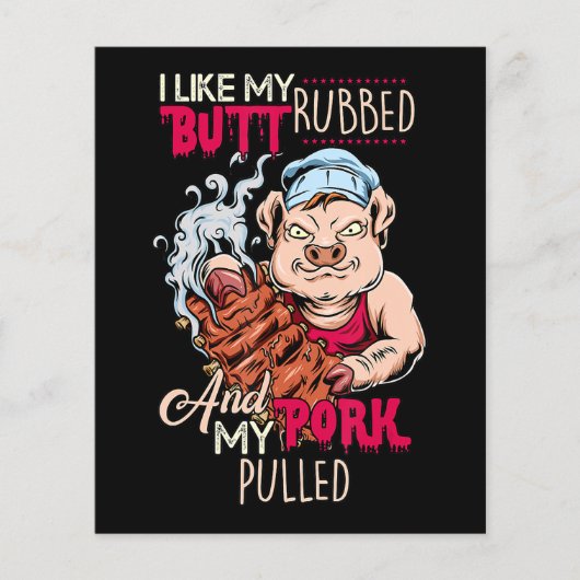 BBQ|BBQ Grillmaster like Butt Rubbed and Pork Pull Flyer (Voorkant)