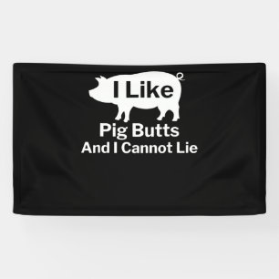 BBQ BBQ I houdt van varkensvlekken en ik kan nie Spandoek