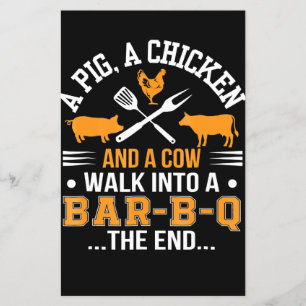 BBQ BBQ Lover Pig Chicken Koe Walk in bar BBQ Flyer