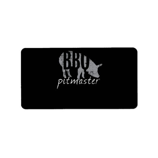 BBQ | BBQ Pitmaster Pig Grilling Grill Fars Day Etiket (Voorkant)