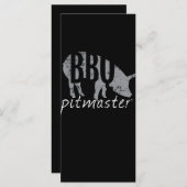 BBQ | BBQ Pitmaster Pig Grilling Grill Fars Day Menu (Voorkant / Achterkant)