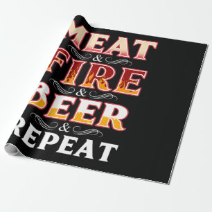 BBQ BBQ Rooking Vuurbeerder van BBQ Grill Herhal Cadeaupapier